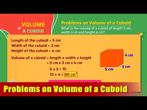 G4 - Module 42 - Exercise 1 - Problems on Volume of a Cuboid | Appu Series | Grade 4 Math Learning