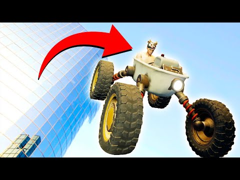 I DROVE A BATHTUB OFF GIANT BUILDINGS! (Driving Is Hard)