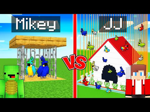 Mikey vs JJ SAFEST BIRD HOUSE Build Challenge in Minecraft (Maizen)