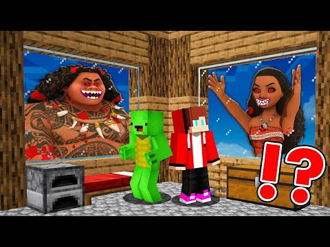 MOANA.EXE and MAUI.EXE Hunting On Mikey And JJ In Minecraft - Maizen