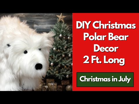 Create Your Own Adorable 2-foot Christmas Polar Bear Decor In A Snap!