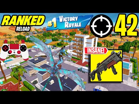 42 Elimination Solos "Ranked RELOAD” Gameplay Wins (Fortnite Chapter 6 PS4 Controller)