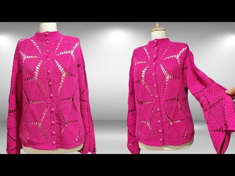 ✅Tamamını bitiriyoruz Altıgen Motifli Pembe Bluz Part 2 Tığ işi - Crochet