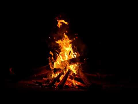 Relaxing Campfire with 4k Amazing Black Background Video 2 Hours