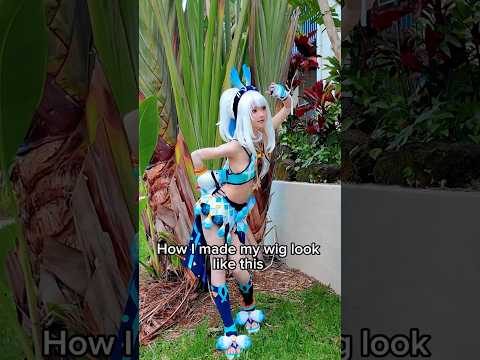 How I made my ponytail wig for Mualani #genshinimpact #blazetonatlan #cosplay #tutorial