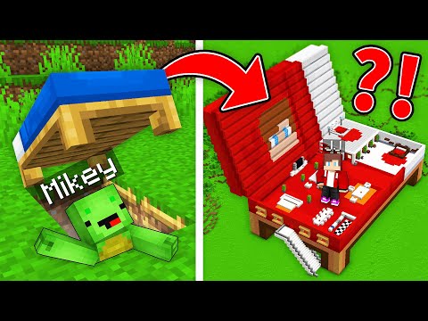 JJ's RICH Bed vs Mikey's POOR Bed SECRET BASE Build Battle in Minecraft - Maizen