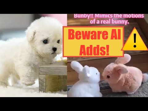 Beware Realistic Robot Puppy & Realistic Bunny AI Ads! #scam #ai #robotpet #lifelike