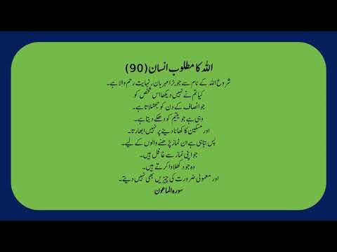 ALLAH KA MATLOOB INSAN 90/90 QURAN SURAH MAUN ONLY URDU TRANSLATION FULL HD