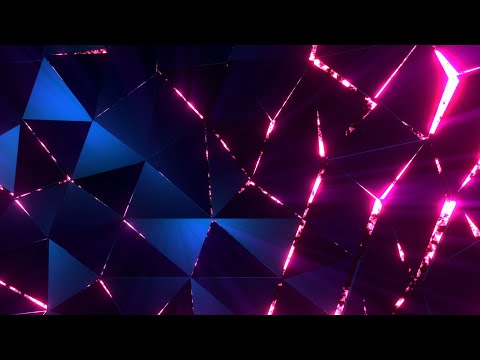 Geometric Bright Neon Triangular Background video | Footage | Screensaver