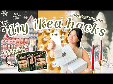 LET'S HACK IKEA PIECES INTO $$$ ANTHROPOLOGIE-INSPIRED HOLIDAY DECOR ❄️