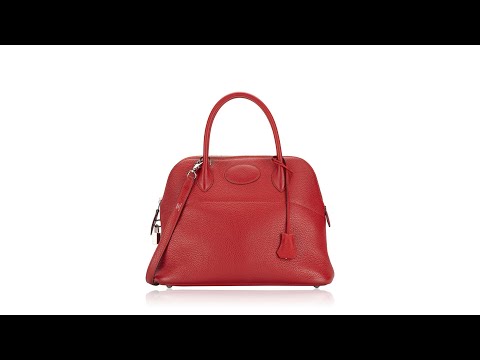 Hermes Taurillon Clemence Bolide 31 Rouge Casaque