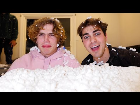 Filling Vinnie's Room With Packing Peanuts!!