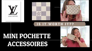 DISCONTINUED 👜 LOUIS VUITTON Damier Azur Mini Pochette Accessoires | what fits inside | update!