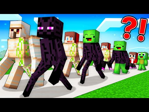 How Mikey and JJ Evolve Into Mobs in Minecraft (Maizen)