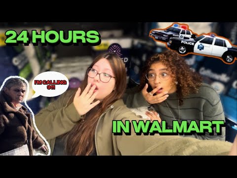 24 HOURS IN WALMART…(SOMEONE CALLED THE COPS ON US) 🚨