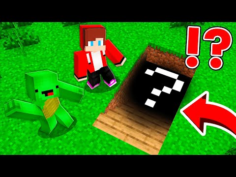 JJ And Mikey Found SECRET STAIRS To DEEPEST PIT In Minecraft - Maizen