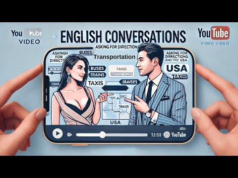 58-▶English speaking practice. Asking for Directions and Transportation in USA Easy Dialogues