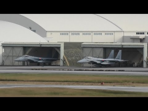 緊張の一瞬！これがホット・スクランブル！早朝に中国軍機へ向けて緊急発進するF-15戦闘機 / JASDF F-15 EAGLE "HOT SCRAMBLE"