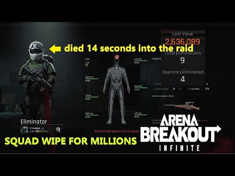 Lose millions 14 seconds in - T6 Squad wipe - Arena Breakout Infinite Gameplay