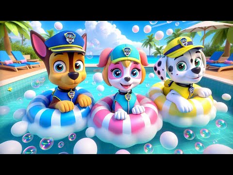 Paw Patrol Brewing Cute Baby Playing At The Swimming Pool? Paw Patrol Ultimate Rescue | Rainbow 3