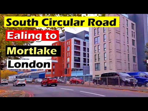 South Circular Road drive from Ealing to Mortlake, London