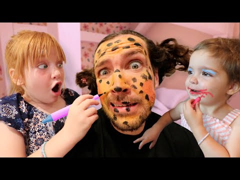 Adley's HAiR SALON and MAKE UP 💄 Navey gets a makeover! Niko and Dad fall asleep at the Prank Spa!