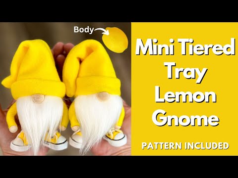 Diy Mini Tiered Tray Lemon Gnome - Craft Fair Must-have!