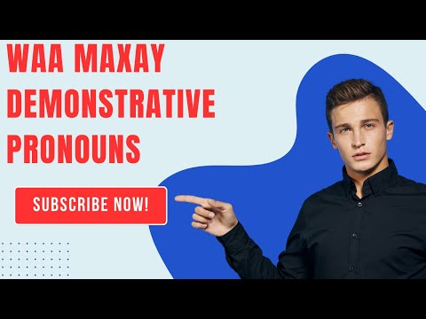 Waa maxay Demonstrative Pronouns | What is Demonstrative Pronouns