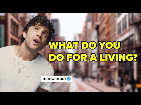 I asked Mark Ambor what he does for a living...