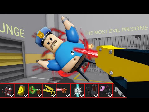 Playing with ITEMS! BARRY'S PRISON RUN! HARD MODE Roblox #obby