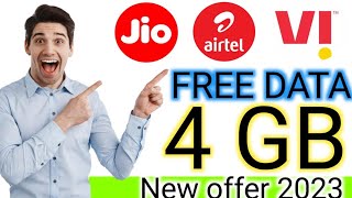 4 GB New offer Free Data || Toper Tech #airtelfreedata #airtelfreeinternet #airtelfreedatacode