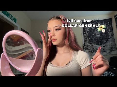 Full face of Dollar General make up ￼