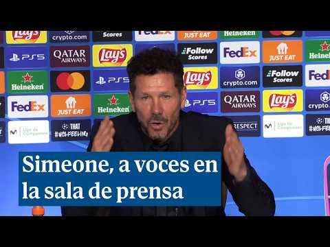 Simeone en la sala de prensa: "Que levante la mano quien vio a Julián tocar dos veces el balón"