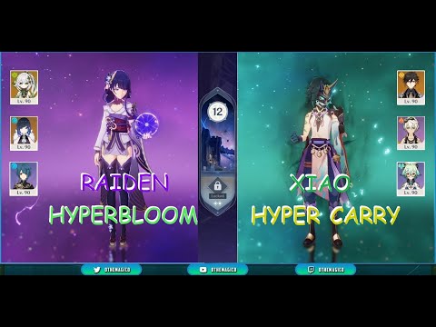 Raiden Hyperbloom & Xiao Hyper Carry | Spiral Abyss 3.4/3.5 | Floor 12 (9⭐)