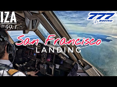 B777 SFO 🇺🇸 San Francisco | LANDING 28L (1/2) | 4K Cockpit View | ATC & Crew Communications