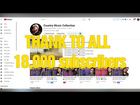 THANK TO ALL 18,000 subscribers of Country Music Collection! Your support keeps the music alive.