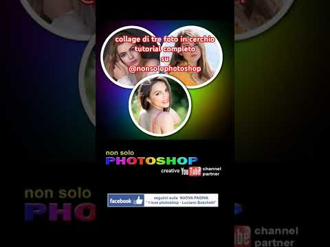 Collage Photoshop con tre foto circolari, tutorial Photoshop ita, #short #videotutorial #shorts