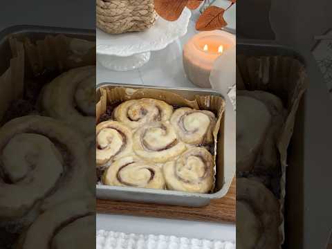 ✨ the BEST cinnamon rolls made with milk & extra filling on the bottom 🎀✨🥐 #aesthetic #asmr ￼