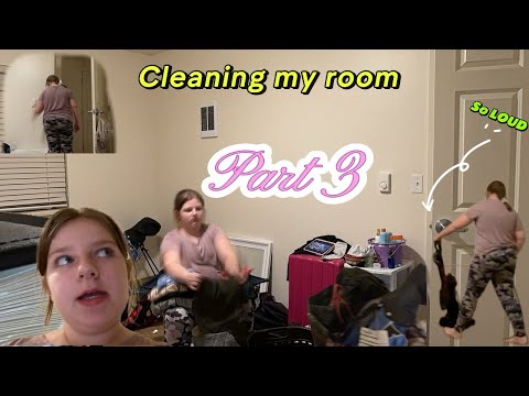 Cleaning my room | part 3 (getting ready for my cat) 🐱 ￼￼￼