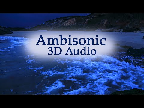 Ambisonic 3 Dimensional Wave Sounds, Deep Sleeping By The Sea with Binaural Audio