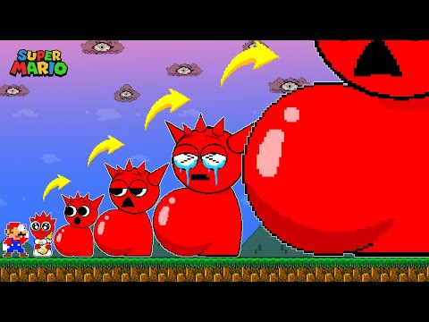 Mario Vs the EVOLUTION of Giant SPRUNKI Raddy PPREGNANT Growing Up | Game Animation