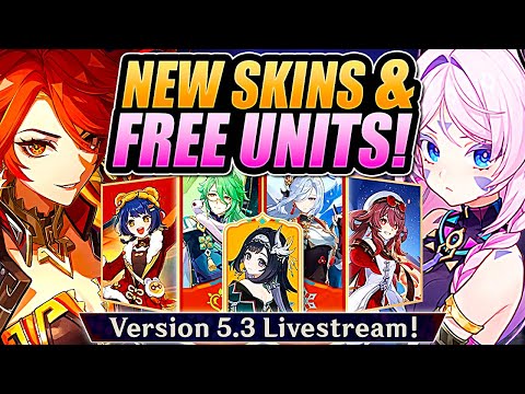 THIS UPDATE HAS EVERYTHING! 5.3 LIVESTREAM REACTION: NEW CHARS, SKINS, AND DRIP?? (Genshin Impact)