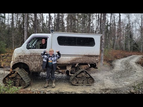 Camping at Abandoned Alaskan Homestead with Modified Off-Road Kei Truck