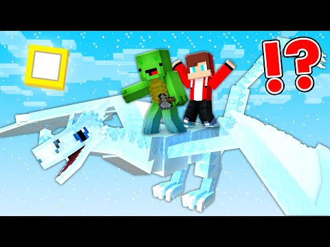 JJ And Mikey Survive On ICE DRAGON In Minecraft - Maizen