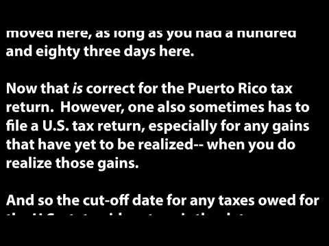 Puerto Rico Act 22 Video Update (Correction to previous video)