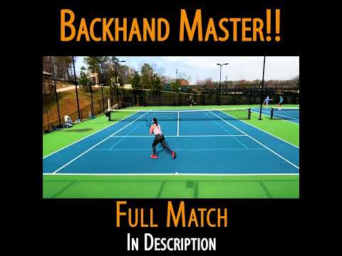 Division 1, Division 2 and 4.5+ Tennis  |   Backhand Master! Who hits it better?  #shorts #tennis