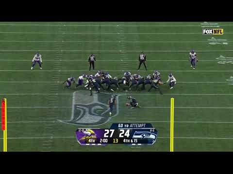 Jason Myers 60 Yard field goal attempt