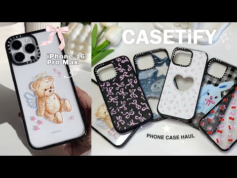 CASETIFY 🧸🎀 iPhone 16 pro max phone case haul  [ aesthetic ] unboxing and review ⋆𐙚 ₊