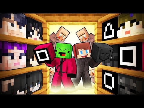 Mikey and JJ BECAME ANYONE in SQUID GAMES to Troll Villagers in Minecraft (Maizen)