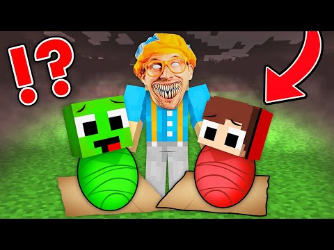 Baby JJ and Mikey Adopted by CREEPY BLIPPI in Minecraft - Maizen